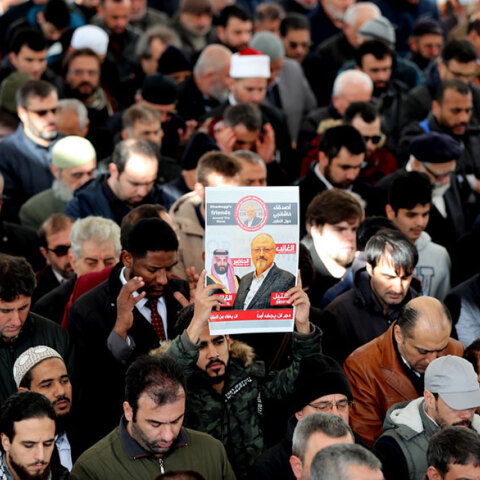 Διαδήλωση για τη δολοφονία του Τζαμάλ Κασόγκι