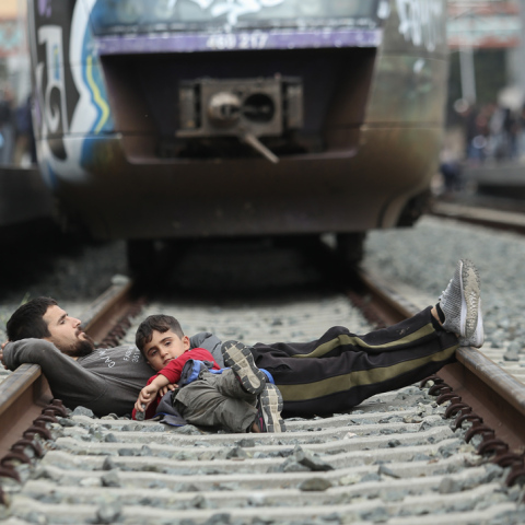 Πρόσφυγες στον Σταθμό Λαρίσης