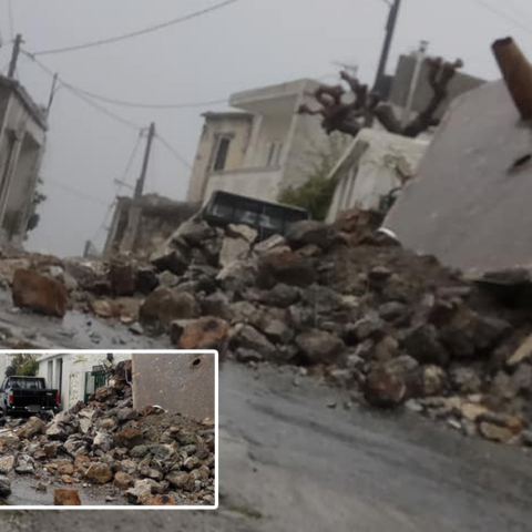 Κατέρρευσε σπίτι λόγω της βροχής στον οικισμό Ορεινό Σητείας