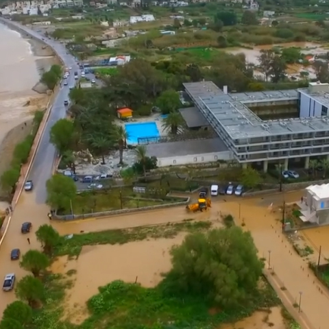 Καταστροφές από την κακοκαιρία στη Σητεία