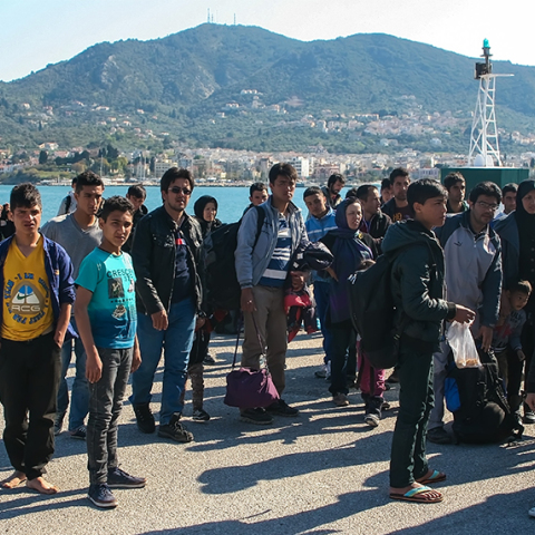 Λέσβος, μετανάστες