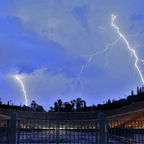 Παναθηναϊκό Στάδιο, καταιγίδα