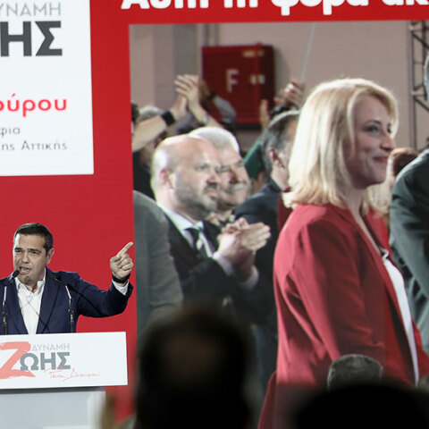 Ο Τσίπρας στην παρουσίαση του συνδυασμού της Δούρου