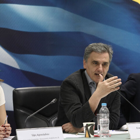 Από την κοινή συνέντευξη τύπου με θέμα το νομοσχέδιο για τη ρύθμιση ληξιπρόθεσμων οφειλών προς το δημόσιο, ασφαλιστικά ταμεία και ΟΤΑ 