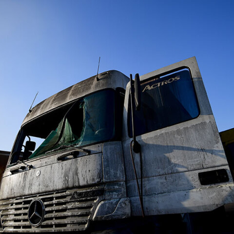 Καμένο φορτηγό