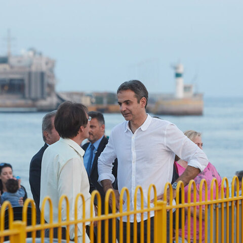 Στο Κερατσίνι ο Μητσοτάκης 