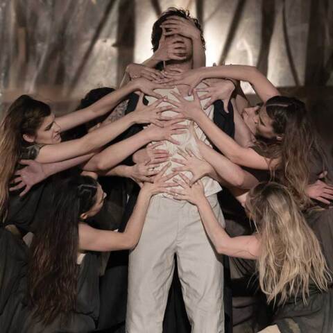 «Ορέστεια» / Ιώ Βουλγαράκη, Λίλλυ Μελεμέ, Γεωργία Μαυραγάνη / Αρχαίο Θέατρο Επιδαύρου / Φεστιβάλ Αθηνών & Επιδαύρου © Πάτροκλος Σκαφίδας