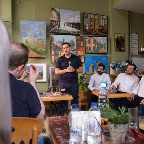 Αλέξης Τσίπρα με εκπροσώπους νεοφυών επιχειρήσεων