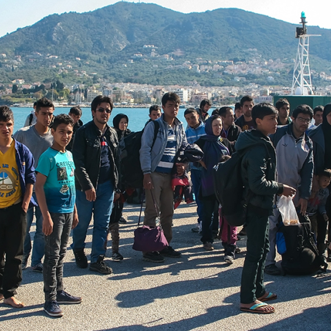 Λέσβος, μετανάστες