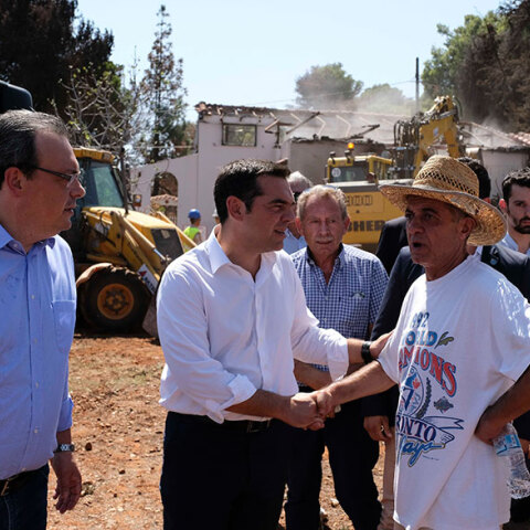 Ο Τσίπρας στο Μάτι