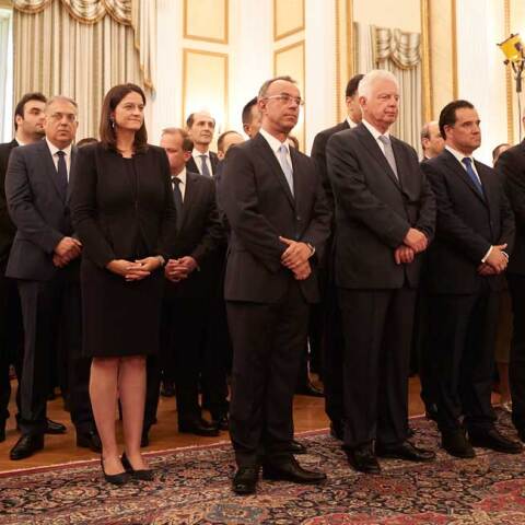 ΟΡΚΩΜΟΣΙΑ ΤΗΣ ΚΥΒΕΡΝΗΣΗΣ ΝΕΑΣ ΔΗΜΟΚΡΑΤΙΑΣ ΣΤΟ ΠΡΟΕΔΡΙΚΟ ΜΕΓΑΡΟ © INTIME NEWS / ΓτΠ ANDREA BONETTI