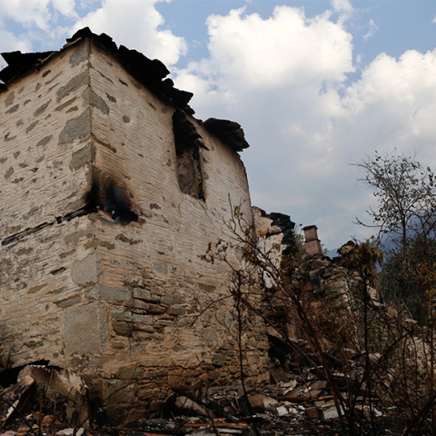 Φωτιά σε χωριό