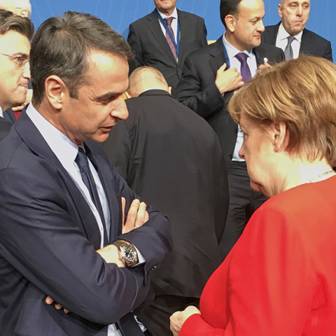 Κυριάκος Μητσοτάκης, Άνγκελα Μέρκελ