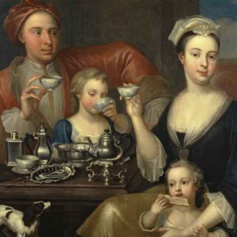 The Tea Party, πίνακας του R. Collins, 1727