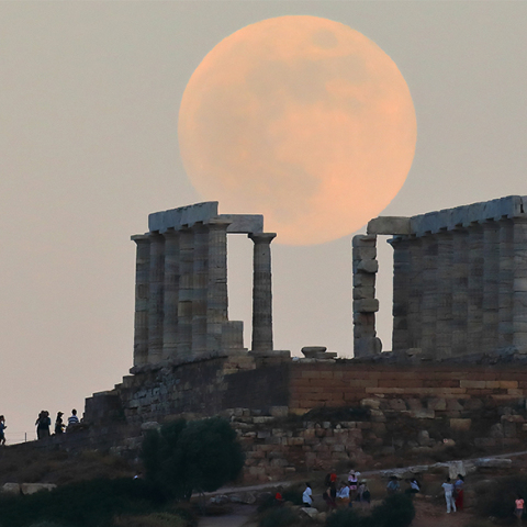 Πανσέληνος στο Σούνιο