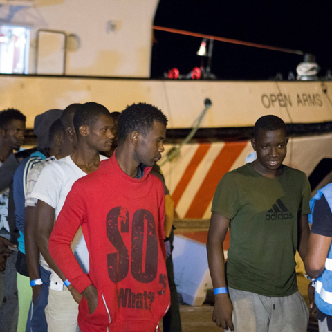 Μετανάστες στο πλοίο ισπανικής ΜΚΟ, Open Arms