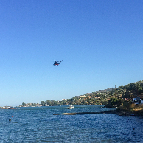 Πτώση ελικοπτέρου στον Πόρο 