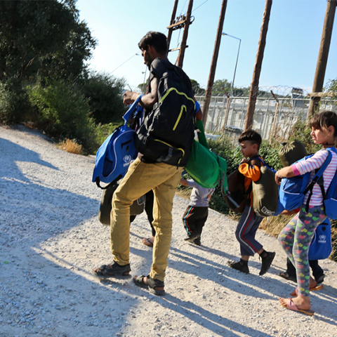 Πρόσφυγες στη Μόρια