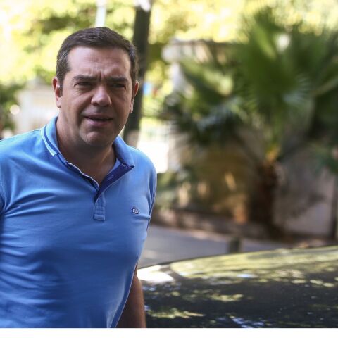 Ο Αλέξης Τσίπρας στη συνεδρίαση της Πολιτικής Γραμματείας του ΣΥΡΙΖΑ 