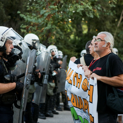 Διαδήλωση έξω από το Ζάππειο