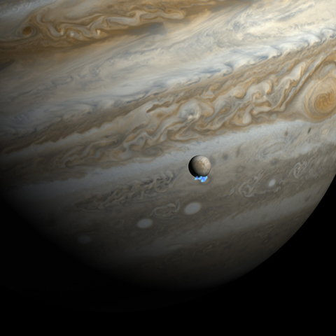 Πλανήτης Δίας και δορυφόρο