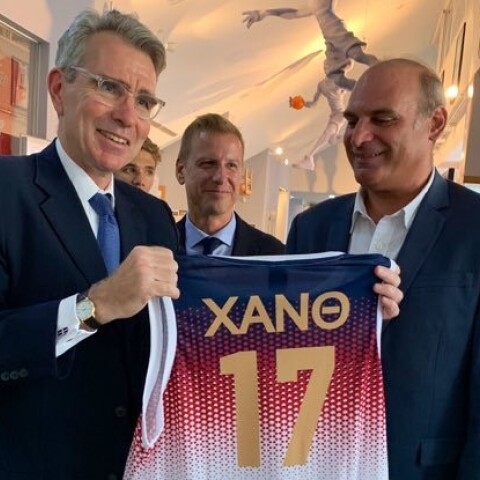 Ο Τζέφρι Πάιατ στο Μουσείο Μπάσκετ στη ΧΑΝΘ