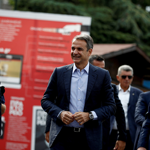 Ο Κυριάκος Μητσοτάκης στη ΔΕΘ 