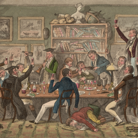 1824: Oxford undergraduates on a latenight drinking escapade