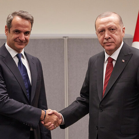 Κυριάκος Μητσοτάκης και Ρετζέπ Ταγίπ Ερντογάν στη Νέα Υόρκη