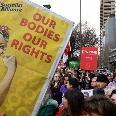 Διαδηλωτές υπέρ των αμβλώσεων