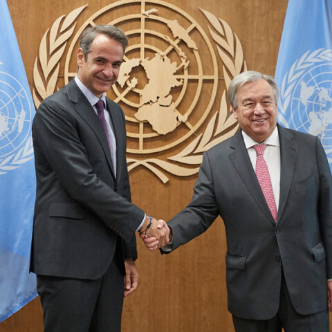 Συνάντηση Μητσοτάκη - Γκουτέρες στη Νέα Υόρκη