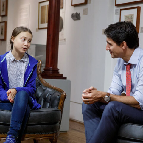 Ο Τριντό συναντήθηκε με την Γκρέτα Τούνμπεργκ