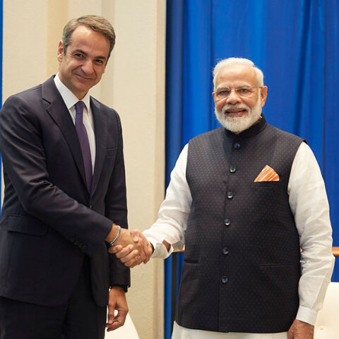 Κυριάκος Μητσοτάκης και Ναρέντρα Μόντι στη Νέα Υόρκη