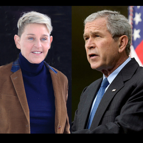 Έλεν ντε Τζένερις, Τζορτζ Μπους