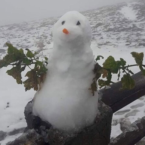 Οκτώβριος 2019: Ο πρώτος χιονάνθρωπος στον Όλυμπο