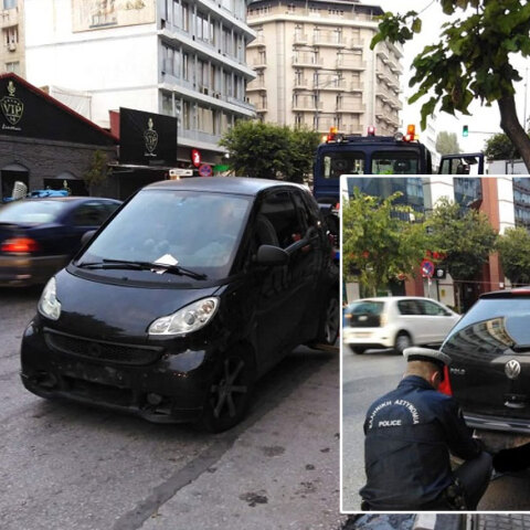 «Σήκωσαν» αυτοκίνητα οι τροχονόμοι στη Θεσσαλονίκη