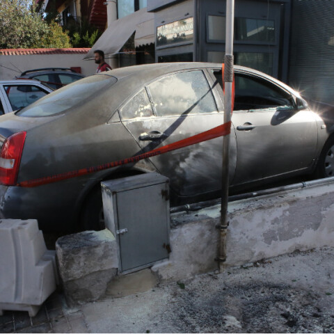 Υλικές ζημιές στο ΑΤ Πεντέλης από μολότοφ
