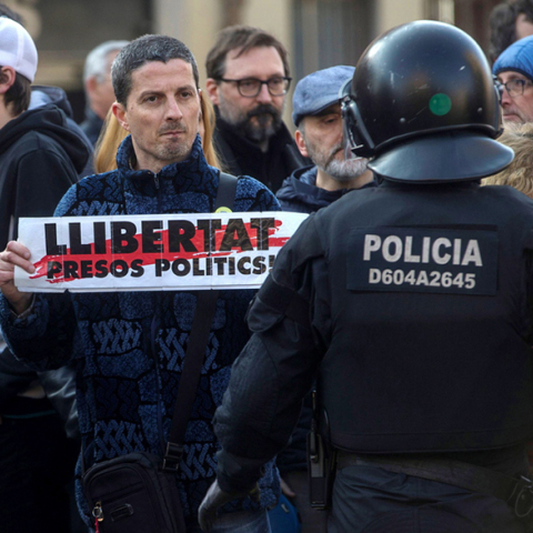 Διαδήλωση στη Βαρκελώνη