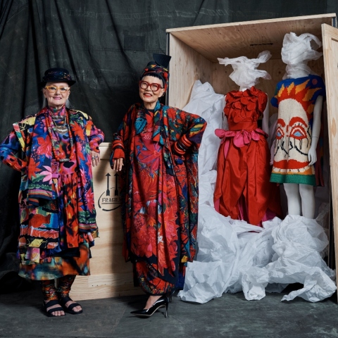 Linda Jackson and Jenny Kee