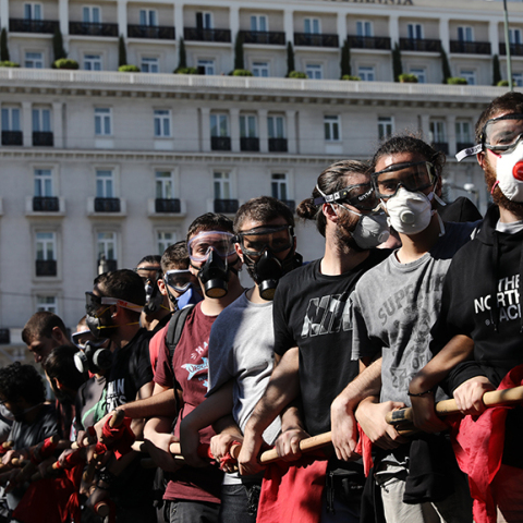 Πορεία στο κέντρο της Αθήνας