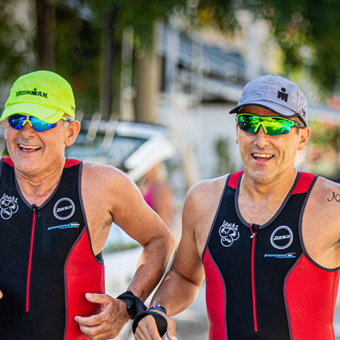 Ο Χρήστος Κορομηλάς με τον συνοδό του Γιώργο Γκούντα 