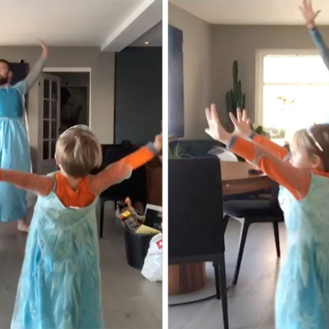 Ο μπαμπάς και ο γιος Frozen