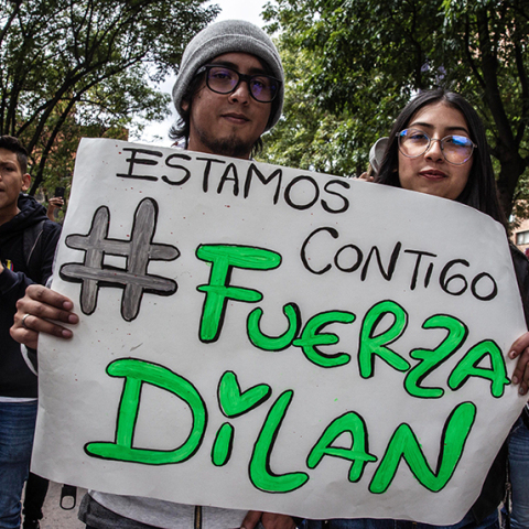 Διαδηλωτές στο πλευρό του Ντίλαν