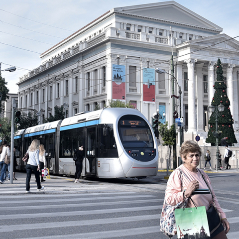 Δοκιμαστική λειτουργία του Τραμ στον Πειραιά 