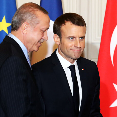 Ρετζέπ Ταγίπ Ερντογάν και Εμανουέλ Μακρόν