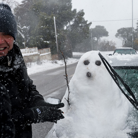 Χιόνια στην Πεντέλη
