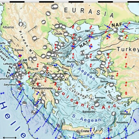 Σεισμοτεκτονικός χάρτης της Ελλάδας 