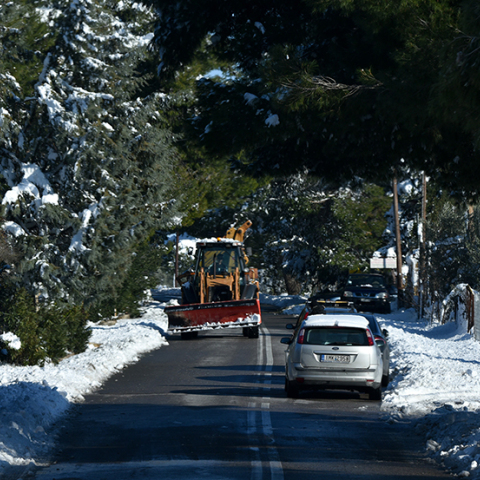 Εκχιονιστικά στην Περιφέρεια Αττικής