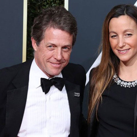 Ο Χιου Γκραντ με τη σύζυγό του Άννα Έμπερσταϊν 