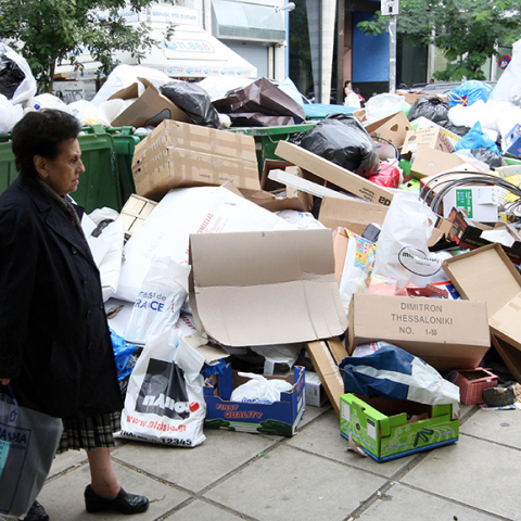 Πρόβλημα με τα σκουπίδια στη Θεσσαλονίκη 